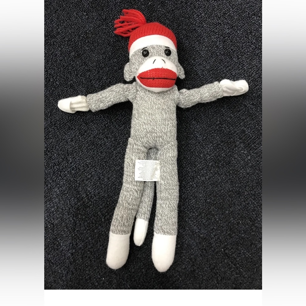 Skinny Sock Monkey Plush Stuffed Animal